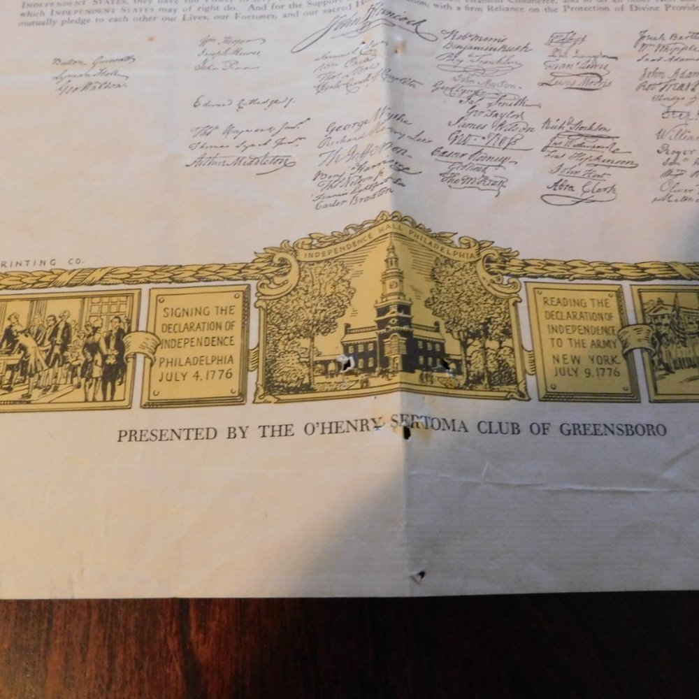Declaration of Independence by Dietz Co Poster Schools Teacher Learning - Picture 4 of 5